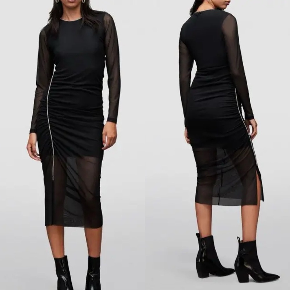 NWOT All Saints Embellished Nora Midi Dress Size2  $132